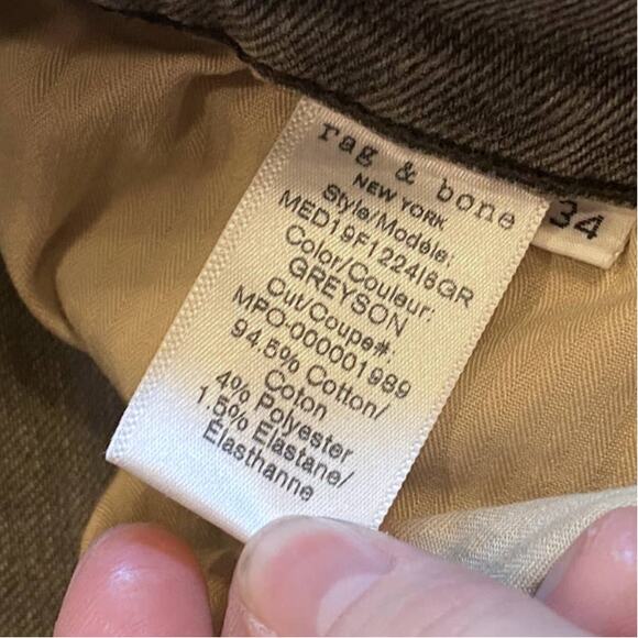 Rag & Bone Gray Fit 1 Extra Slim Cotton Poly Stretch Skinny Jeans Size 34 - Picture 7 of 12